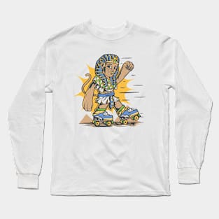 Roller Skating Sphinx // Funny They See Me Rollin Long Sleeve T-Shirt